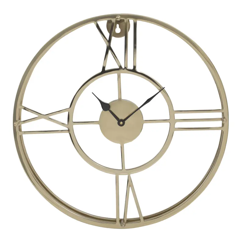 Wanduhr aus Edelstahl mit offenem Zifferblatt & rundem Design L – Emila | PTMD