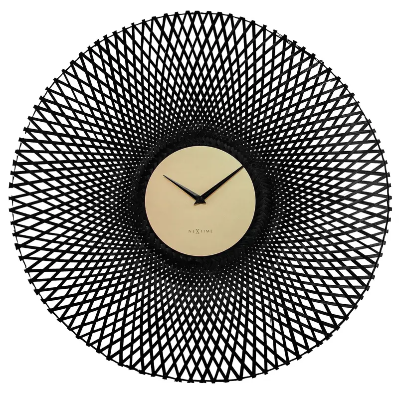 Wanduhr – Bambusgeflecht, Stilles Werk, Markante Form - Vortex | NeXtime