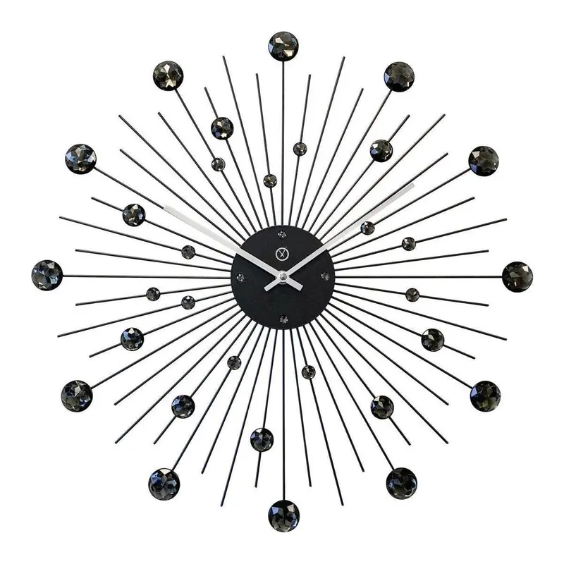 Wanduhr elegantes Metallgehäuse leises Quarzwerk kunstvolle Ornamentstruktur - Istanbul | Sompex