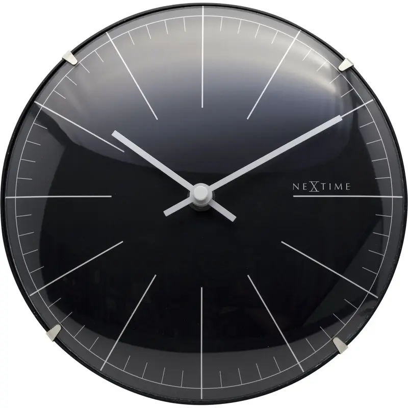 Wanduhr – Gewölbtes Glas, Stilles Werk - Big Stripe Mini Dome | NeXtime