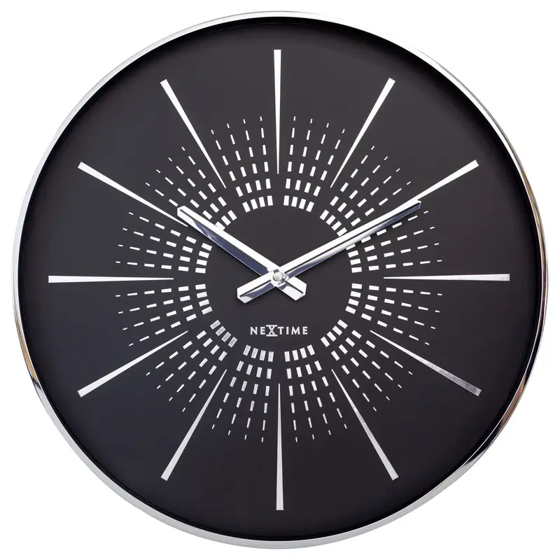 Wanduhr – Leises Uhrwerk, Goldenes Muster, Weißes Zifferblatt - Excentric | NeXtime