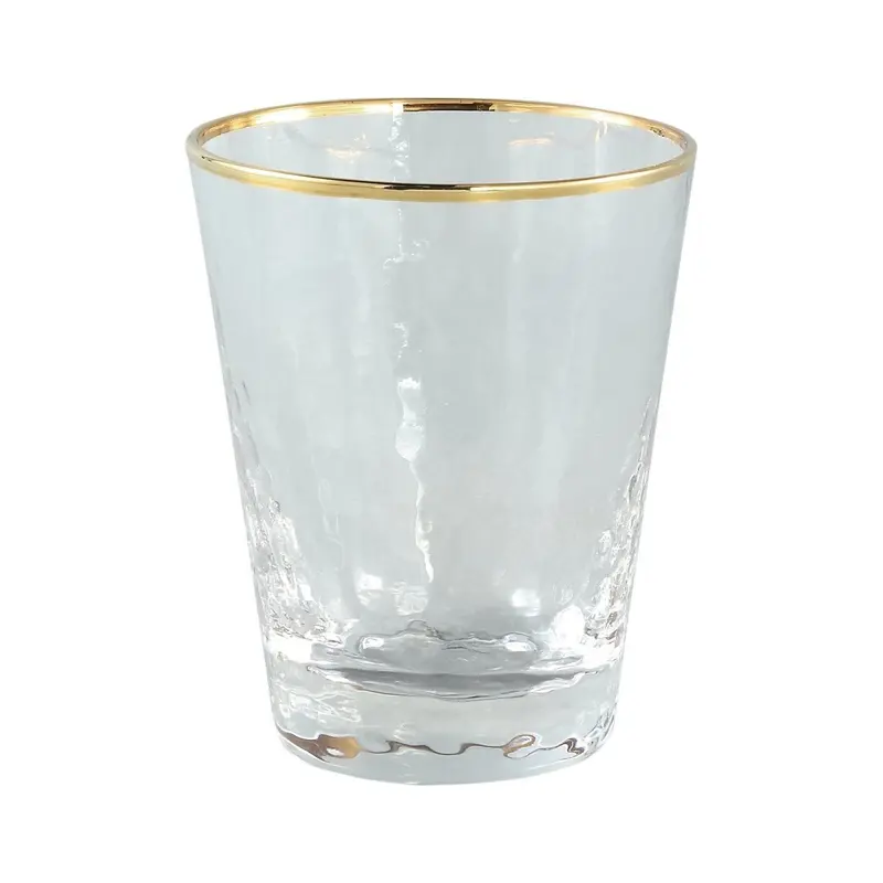 Wasserglas – Klarglas mit Goldrand, Kompakte Form, Zeitloses Trinkdesign - Mylene | PTMD