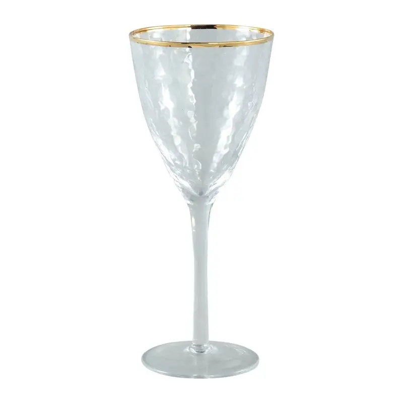 Weinglas – Klarglas mit Goldrand, Elegante Silhouette, Klassisches Design - Mylene | PTMD