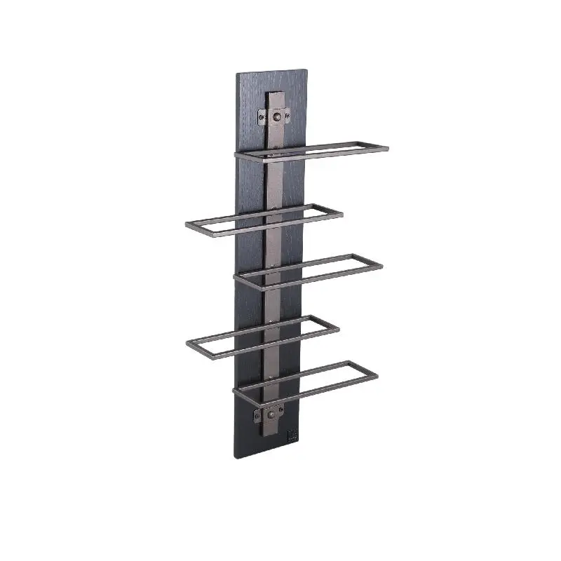 Weinregal – Eisen, Wandmontage, Ebenen-Design, braun, 5 Flaschen, S – Brendan | PTMD