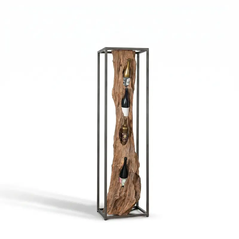 Weinregal Fensunaga Weinständer Holz massiv 150 cm