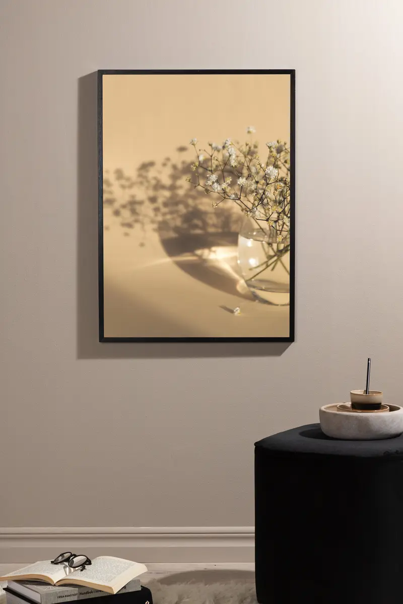 Weiße Blumen Poster Wanddekoration