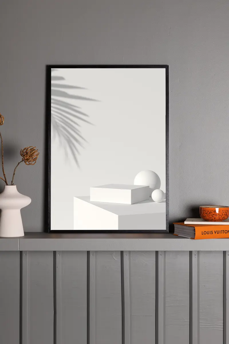 Weiße Box Poster Wanddekoration