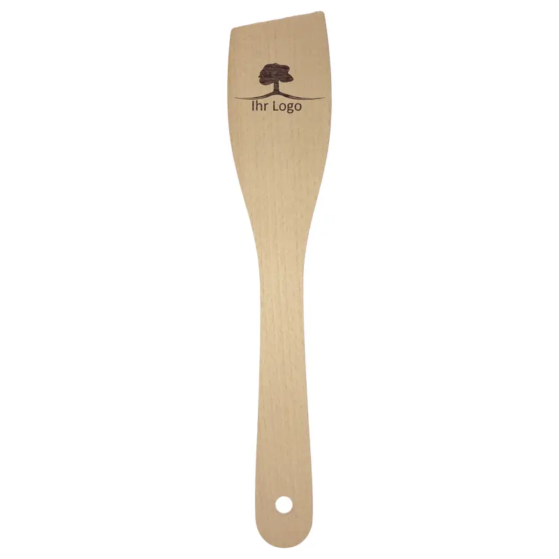 Werbeartikel 100 Stück Pfannenwender aus Holz 30 cm mit Logo