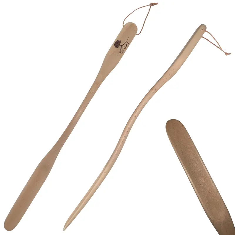 Werbeartikel Schuhanzieher/Schuhlöffel "Hanne" 70 cm aus Holz mit Gravur - Mindestabnahmemenge 10 Stück
