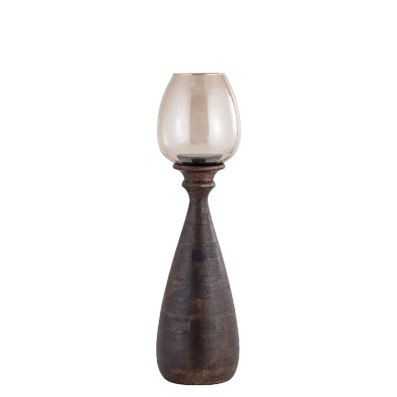 Windlicht – Braunes Metall, Schlankes Design, Elegante Form, S – Midi | PTMD