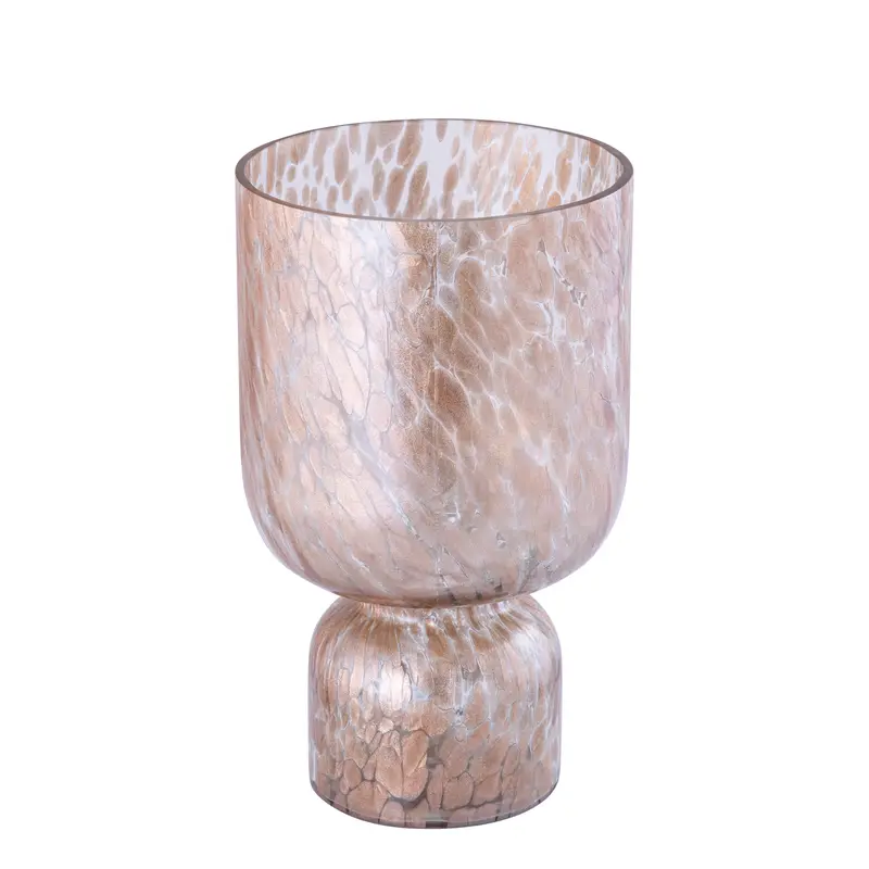 Windlicht – Glas Material, Klar Ton, Punkt Muster, L – Rishi | PTMD