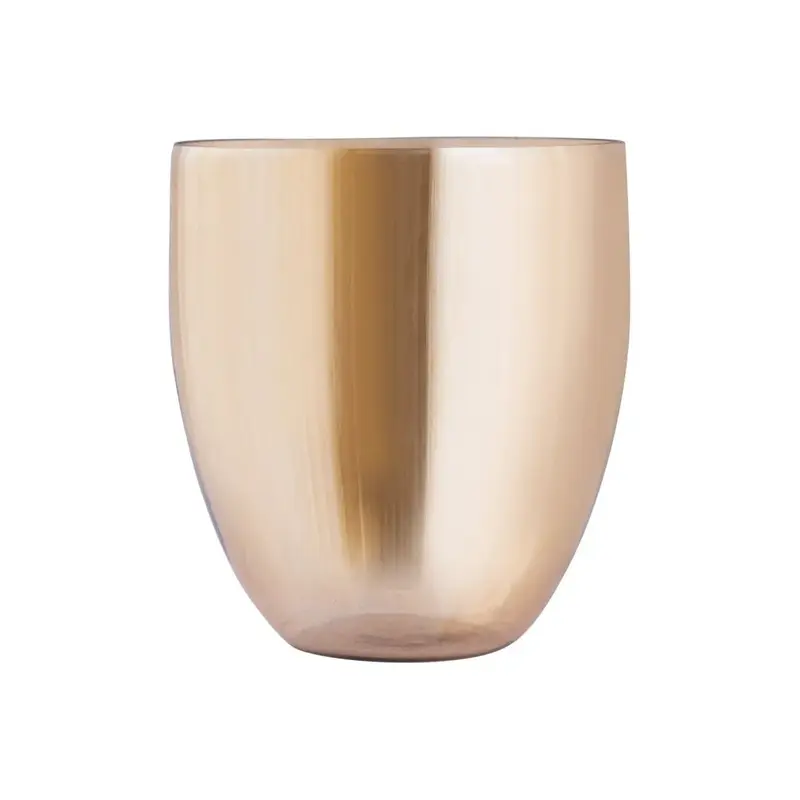 Windlicht – Goldfarbenes Glas, Zylindrische Form, Klare Glasoptik, L - Bryson | PTMD