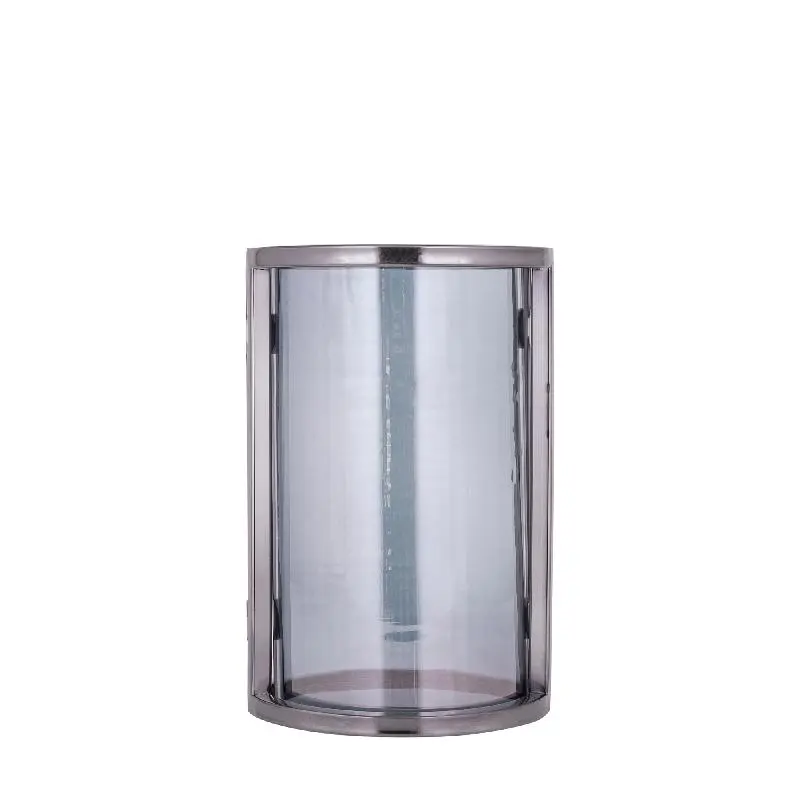 Windlicht – Modernes Design, Runde Form, Edelstahl Material, Schwarz, S – Jarie | PTMD
