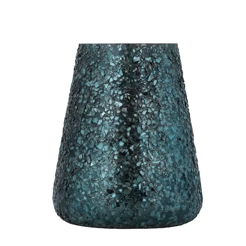 Windlicht – Mosaik Design, Runde Form, Glasmaterial, Türkis, L – Reavis | PTMD