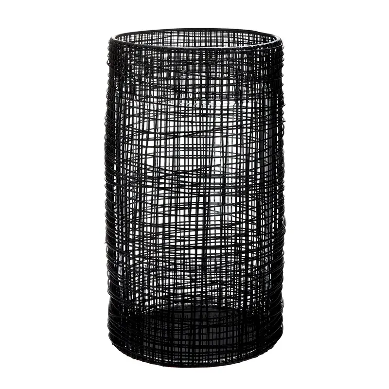 Windlicht – Schwarzes Metall, Matte Optik, Höhe 31 cm - Welding | Gilde