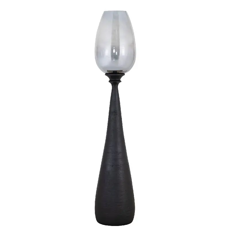 Windlicht – Schwarzes Metall, Schlankes Design, Elegante Form, L – Midi | PTMD