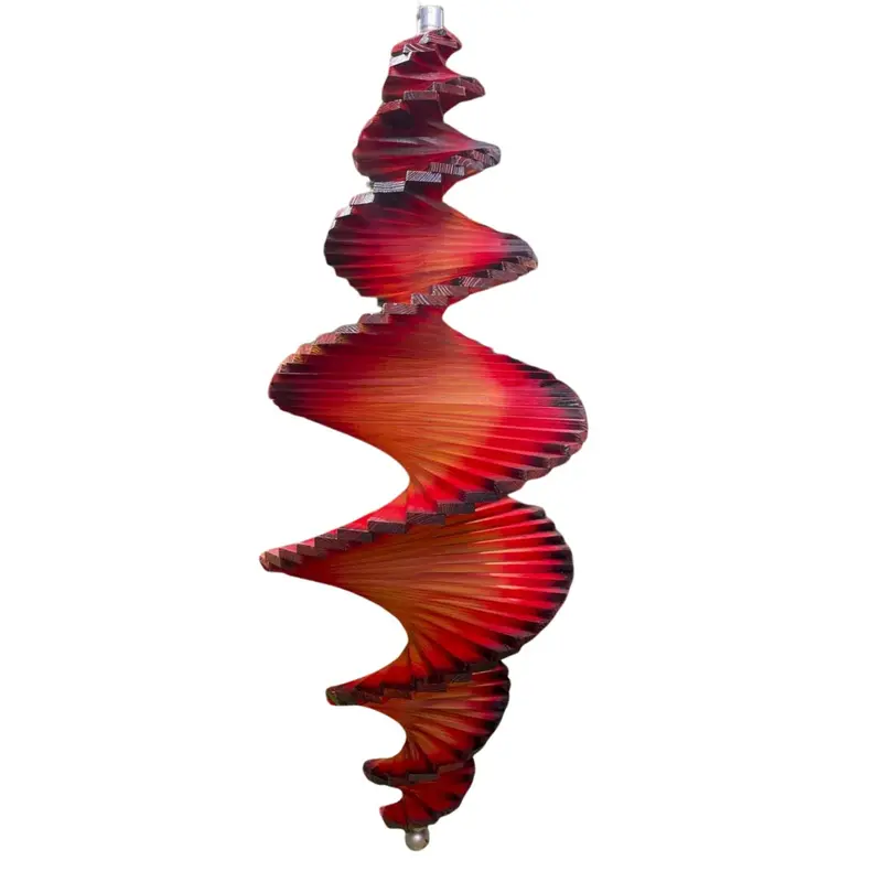 Windspiel aus Holz, rot, Ø 20 cm