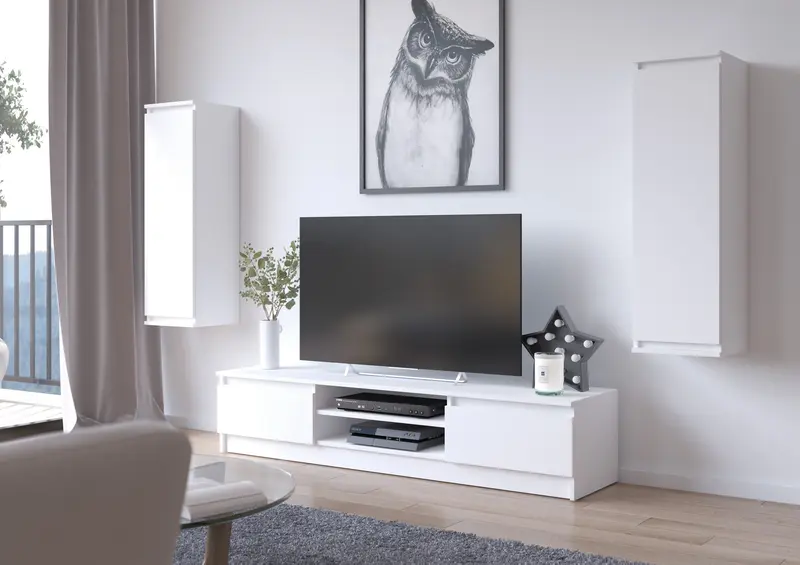 Wohnwand – CLP – Modernes Möbelset mit TV-Board und Hängeschränken, 3 Teile