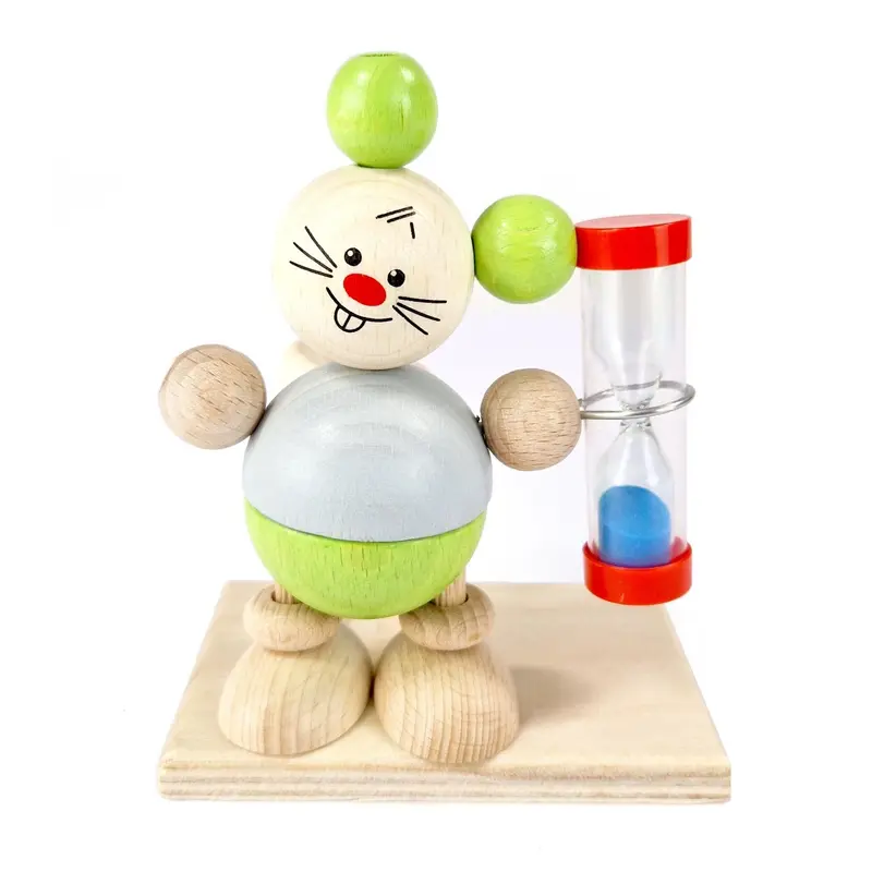 Zahnputzuhr "Maus", farbig, 10 cm