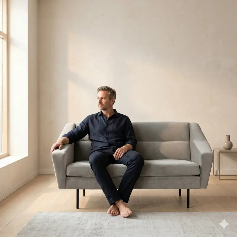 Zweisitzer-Sofa COSMO im Retro-Design